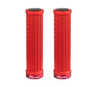 FUNN Manopole Holeshot Mountain Bike – Coppia 130 mm, Chiusura singola, Ø int. 22 mm, Rosso