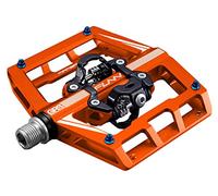 Funn Mamba Pedali Automatici MTB, Doppio Lato, Tacchette SPD | corpo lega 6061 CNC, asse CrMo 9/16, cuscinetto sigillato con boccola DU, per BMX e gravel