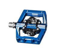 Funn Mamba S Pedali Automatici MTB, Doppio Lato, Tacchette SPD (Blu)
