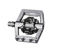 Funn Mamba S Pedali MTB Clipless, Pedali per Mountain Bike con Piattaforma Compatta a Doppio Lato, Compatibili con Tacchetti SPD, Pedali per Bicicletta con Asse in CrMo da 9/16 pollici (Grigio)