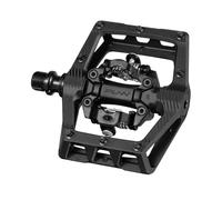 Funn Ripper2 Pedali a Sgancio Rapido per Mountain Bike, Pedali Compatti con Clip su Entrambi i Lati, Compatibili con Tacchette SPD, Perni CrMo da 9/16" (Nero)