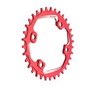 FUNN Solo Pignone Narrow Wide per Catena a 9 10 11 12 velocità, Adatto per Guarnitura con Interfaccia BCD Asimmetrica da 96mm, Pignone per Catena per Bicicletta a Singola velocità (34 Denti, Rosso)