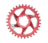 Corona 34 Denti in Alluminio 7075 CNC Rosso, Offset 6mm, Compatibile SRAM 9-12V