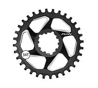 FUNN Solo DX Pignone Narrow Wide per Catena a 9 10 11 12 velocità, Adatto per Guarnitura con Interfaccia Direct Mount SRAM, Offset di 3mm, Pignone per Catena a Singola velocità (34 Denti, Nero)