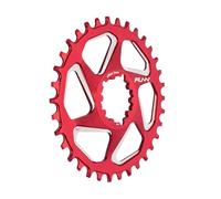 FUNN Solo DX Pignone Narrow Wide per Catena a 9 10 11 12 velocità, Adatto per Guarnitura con Interfaccia Direct Mount SRAM, Offset di 3mm, Pignone per Catena a Singola velocità (34 Denti, Rosso)