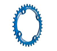 FUNN Solo Narrow Wide Pignone per Catena a 9 10 11 12 velocità, Adatto per Guarnitura con Interfaccia BCD da 104mm, Pignone per Catena per Bicicletta a Singola velocità (34 Denti, Blu)