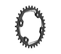 FUNN Solo Pignone Narrow Wide per Catena a 9 10 11 12 velocità, Adatto per Guarnitura con Interfaccia BCD Asimmetrica da 96mm, Pignone per Catena per Bicicletta a Singola velocità (32 Denti, Nero)