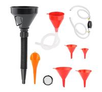 Funnel Automobilistico A 8 Pezzi Set - Imbuto Di Olio Di Plastica A Destra Universale | Condutti Flessibili Angoli Di Destra Con Beccuccio E Filtro Staccabili Per Il Trasferimento Di Fluidi Di Manuten