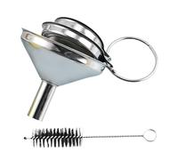Funnels In Acciaio Inox - Set imbuto da cucina in acciaio inossidabile, imbuto da cucina in metallo | Strumento di qualità alimentare con spazzola per la pulizia, utensili da cucina