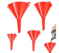 Funnels Per Riempimento Di Bottiglie - Set Di Imbuto A Bocca Larga Flessibile Rossa 4x | Il Cambio 'olio Incanala Barattoli | Beccuccio Portatile Per Contenitori Da Cucina | Bottiglie, Garage, Aut