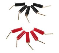 FUNNETOYU 10 Pezzi Connettore Banana per Cavi Audio Angolo, Colore Rosso e Nero, Polarità Codificata e Connessioni a Vite Solide in Rame e Pvc, per Impianti Audio Complessi