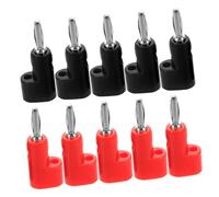FUNNETOYU 10 Pezzi Connettori Banana per Casse Cross Type Impilabili Saldatura Plug Audio Affidabili per Progetti Elettronici Installazione Rapida e Efficiente
