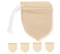 FUNNETOYU 100 Pezzi Bustine Filtranti per Tè Sfuso Usa e Getta Sacchetti Filtro per Tisane Spezie Coulisse Materiale Traspirante per Infusione Veloce e