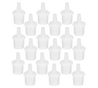 FUNNETOYU 100 Pezzi Tappi per Bottiglie di Colla Ciglia Bianco in Plastico Applicatore di Precisione per Rallentare Flusso Materiale per Extension Ciglia