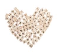 FUNNETOYU 100pezzi Numerate in Legno per Insegnamento Piccole Numerate per Matematica Mini Simboli Numerici da Te Pervoretti Giocattoli Numerici per Contare e Apprendimento Didattico