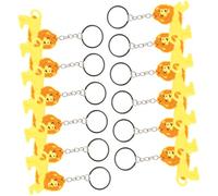 FUNNETOYU 12 Pezzi Ciondolo Portachiavi Leone Animali Il per Artiglio Piccolo Bomboniere di Feste di Compleanno Ciondoli a Sospensione Chiave Decorazione da Appendere alla Borsa PVC d'oro