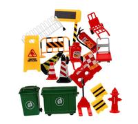 FUNNETOYU 19 Mini Segnali Stradali Giocattoli per Modelli Traffico Resistenti e Realistici Kit Educativo Interattivo per Sicurezza e Gioco Genitore-Figlio