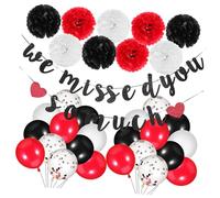 FUNNETOYU 1set Decorazioni Casa Set Palloncini e Striscione We Missed You Per Accogliente Per e Facile Installare e Riutilizzabile