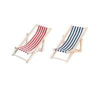 FUNNETOYU 2 Casa delle Modelli Decorativi Righe Blu e Rosse per Scenari Fiabeschi e Arredamento Giocattoli