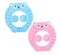 FUNNETOYU 2 Cuffie per Regolabili Blu e Rosa Cappelli Doccia Impermeabili con Protezione Orecchie e Confortevoli per Circonferenza