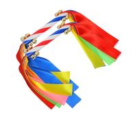 FUNNETOYU 2 Dance Flower Stick Bell Cheerleader barra pom campane per evento sportivo Bastone campane Ballare puntelli poms Colorato