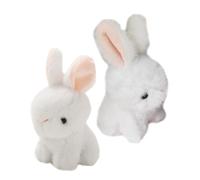 FUNNETOYU 2 Peluche Coniglio Bianco con Design Incantevole Charm Pendente per e Accessori per per Feste e Speciali