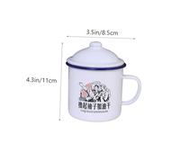 FUNNETOYU 2 pezzi Bicchieri Smaltati Vintage da Tazze Smalto Resistente e Facili da per Tisana e Bevande Calde