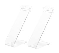 FUNNETOYU 2 pezzi Espositore Scarpe Acrilico Supporto Leggero per Sneakers Casual e Scarpe Eleganti Stand Portascarpe Trasparente per Negozi e Vetrine