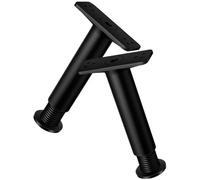FUNNETOYU 2 Pezzi Gamba di Supporto per Telaio Letto Regolabile Piede Centrale Letto in Plastica-acciaio Nero Altezza 15-25cm e Mobili