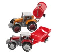 FUNNETOYU 2 Pezzi Giocattolo Veicolo Agricolo Per Ragazzo Ragazza Camion Da Costruzione in Plastica Giocattolo Di Macchinari Edili Multi-giunto Realistico