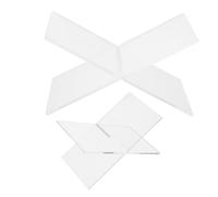 FUNNETOYU 2 Pezzi Porta Libri Acrilico Trasparente per Tavolino da Caffè Supporto Aperto per Libri Espositore Multifunzione per Testo Riviste e Organizer da Scrivania