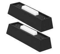FUNNETOYU 2 Pezzi Pulsante Campanello Nero LED Integrato Resistente per Ingresso Casa, Facile da Premere, Montaggio a Parete, Materiale Plastico Finitura Opaca Contemporanea