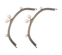 FUNNETOYU 2 Pezzi Purse Frame Argento in Ferro Curvo, Hardware Classico | Finitura Liscia e Delicata, Resistenza e Longevità, Accessorio Versatile