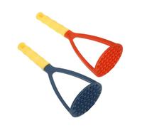 FUNNETOYU 2 Pezzi Schiacciapatate Manuale Resistente Pressa Spessa con Rete Fine per Purè Veloce e Utensile per e Verdure e Ristoranti Blu