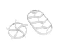FUNNETOYU 2 Pezzi Stampo per Pane e Dolci in Plastica Bianco con Forme Rotonda e Accessori Professionali per Forno Facile da e Antiaderente e Negozio