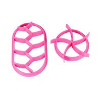 FUNNETOYU 2 Pezzi Stampo per Pane e Muffin in PP Rosa, Forma Rotonda e Ellittica, Facile Sformatura, per Panificazione e Pasticceria Professionale