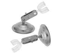FUNNETOYU 2 Pezzi Supporto per Microscopio Digitale con Braccio Regolabile in Acciaio Inossidabile, Base Stabile Argento per Ispezione e Ricerca Professionale