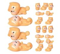 FUNNETOYU 20 Pezzi Mini Statuette di Cani in Resina, Decorazione da Tavolo Design Unico e Colori Vivaci, Perfette per Paesaggi in Miniatura e Amanti dei Cani