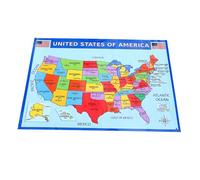 FUNNETOYU 2pezzi Poster Mappa Geografica Decorazione Per Aula e Casa Per Insegnare La Geografia Per Appassionati