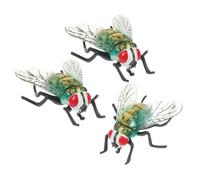 FUNNETOYU 3 Modelli Insetti in Plastica Realistici Figurine Mosche Grandi Resistenti e Colorate Giocattoli Educativi per Collezionisti Decorazioni per Halloween e Progetti Scientifici