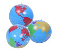 FUNNETOYU 3 Palloni Gonfiabili Globo Terrarqio PVC Resistenti Giochi Estivi Educativi per Piscina Spiaggia Party