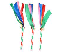 FUNNETOYU 3 Pezzi Campana a Mano Incoraggiante Twirl Oggetti Di Scena Puntello Forniture Per Le Cheerleader Sport Sports Cheerleader Pompon Di Cheerleader Prop Di Applausi Colorato Stoffa