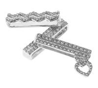 FUNNETOYU 3 pezzi Charm Decorativi per Cinturino Orologio Watch in Silicone con Pendente Cuore con Strass Resistenti e Leggeri per Personalizzare e Abbellire Cinturino