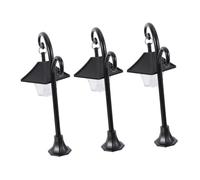 FUNNETOYU 3 Pezzi Lampada da Libreria Wireless a Forma di Lanterna Classica in Abs Nero, Illuminazione Versatile per Terrarium e Decorazioni di Miniature