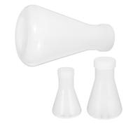 FUNNETOYU 3 Pezzi Set di Beute Coniche in Plastica Pp con Tappo a Vite Bianco