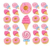 FUNNETOYU 30 Ciondoli in Resina Forma Gelato e Lecca Lecca Accessori DIY per Decorazione Cover Telefono Borse e Abbigliamento Colori Vivaci e Design Cartoon