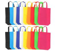 FUNNETOYU 30 pezzi Borse Tote in Non Resistenti e Ripiegabili con Manici Borse Shopping Portatili Adatte Regali e Uso Quotidiano Colori Casual Dimensioni Colore Casuale Colore Casuale