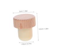 FUNNETOYU 30 Pezzi Tappi per Bottiglie di in Legno di Faggio Forma T da Riutilizzabili Tappi di Sughero Morbido per Sigillatura e Conservazione di
