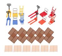 FUNNETOYU 36 Pezzi Set di Micro Modelli Carrelli Ruote in Plastica Resistenti a Scolorimento e Deformazione, Design Realistico per Accessori Dollhouse e Progetti Creativi