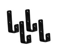 FUNNETOYU 4 Pezzi Ganci Scala Ganci J Resistenti in Metallo Rivestito Supporti Multifunzione Antiruggine per Scale Soppalco Appendichiavi e Borse per Camper Garage e Biblioteca